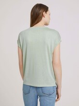 T-Shirt mit Ärmelaufschlag - Frauen - light dusty green T-Shirt mit Ärmelaufschlag - Frauen - light dusty green - 2 - TOM TAILOR Denim