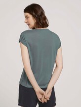 T-Shirt mit Ärmelaufschlag - Frauen - dusty pine green T-Shirt mit Ärmelaufschlag - Frauen - dusty pine green - 2 - TOM TAILOR Denim