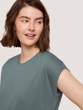 T-Shirt mit Ärmelaufschlag - Frauen - dusty pine green T-Shirt mit Ärmelaufschlag - Frauen - dusty pine green - 9 - TOM TAILOR Denim
