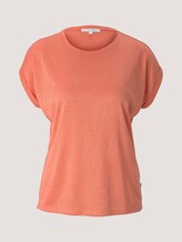 T-Shirt mit Ärmelaufschlag - Frauen - sundown coral T-Shirt mit Ärmelaufschlag - Frauen - sundown coral - 7 - TOM TAILOR Denim