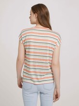 T-Shirt mit Ärmelaufschlag - Frauen - multicolor stripe T-Shirt mit Ärmelaufschlag - Frauen - multicolor stripe - 2 - TOM TAILOR Denim