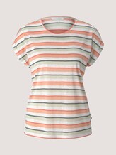 T-Shirt mit Ärmelaufschlag - Frauen - multicolor stripe T-Shirt mit Ärmelaufschlag - Frauen - multicolor stripe - 7 - TOM TAILOR Denim