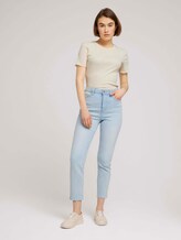 strukturiertes T-Shirt - Frauen - soft creme beige strukturiertes T-Shirt - Frauen - soft creme beige - 3 - TOM TAILOR Denim