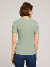 strukturiertes T-Shirt - Frauen - light dusty green strukturiertes T-Shirt - Frauen - light dusty green - 2 - TOM TAILOR Denim
