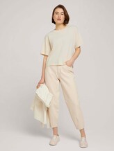 Cropped Basic T-Shirt - Frauen - soft creme beige Cropped Basic T-Shirt - Frauen - soft creme beige - 3 - TOM TAILOR Denim