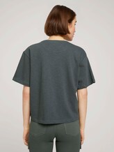 Cropped Basic T-Shirt - Frauen - dusty pine green Cropped Basic T-Shirt - Frauen - dusty pine green - 2 - TOM TAILOR Denim
