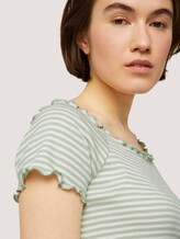 Schulterfreies Carmen T-Shirt mit Streifen - Frauen - green white stripe Schulterfreies Carmen T-Shirt mit Streifen - Frauen - green white stripe - 9 - TOM TAILOR Denim