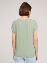 T-Shirt mit Faltendetail - Frauen - light dusty green T-Shirt mit Faltendetail - Frauen - light dusty green - 2 - TOM TAILOR Denim
