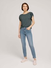 T-Shirt mit Faltendetail - Frauen - dusty pine green T-Shirt mit Faltendetail - Frauen - dusty pine green - 3 - TOM TAILOR Denim