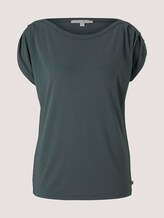 T-Shirt mit Faltendetail - Frauen - dusty pine green T-Shirt mit Faltendetail - Frauen - dusty pine green - 7 - TOM TAILOR Denim