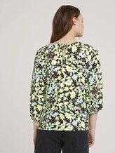 Gemustertes Shirt mit Ballonärmeln und Rippstruktur - Frauen - flower print Gemustertes Shirt mit Ballonärmeln und Rippstruktur - Frauen - flower print - 2 - TOM TAILOR Denim