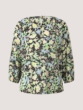 Gemustertes Shirt mit Ballonärmeln und Rippstruktur - Frauen - flower print Gemustertes Shirt mit Ballonärmeln und Rippstruktur - Frauen - flower print - 7 - TOM TAILOR Denim