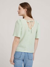 T-Shirt mit Rückenausschnitt - Frauen - light dusty green T-Shirt mit Rückenausschnitt - Frauen - light dusty green - 2 - TOM TAILOR Denim