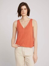 Top mit beidseitigem V-Ausschnitt - Frauen - sundown coral Top mit beidseitigem V-Ausschnitt - Frauen - sundown coral - 1 - TOM TAILOR Denim