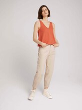 Top mit beidseitigem V-Ausschnitt - Frauen - sundown coral Top mit beidseitigem V-Ausschnitt - Frauen - sundown coral - 3 - TOM TAILOR Denim