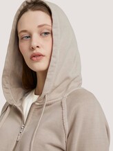kurze Sweatjacke mit Bio-Baumwolle - Frauen - dune beige kurze Sweatjacke mit Bio-Baumwolle - Frauen - dune beige - 9 - TOM TAILOR Denim