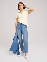 T-Shirt mit Bio-Baumwolle - Frauen - soft creme beige T-Shirt mit Bio-Baumwolle - Frauen - soft creme beige - 3 - TOM TAILOR Denim