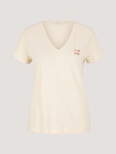 T-Shirt mit Bio-Baumwolle - Frauen - soft creme beige T-Shirt mit Bio-Baumwolle - Frauen - soft creme beige - 7 - TOM TAILOR Denim