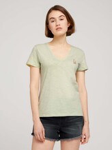 T-Shirt mit Bio-Baumwolle - Frauen - light dusty green T-Shirt mit Bio-Baumwolle - Frauen - light dusty green - 1 - TOM TAILOR Denim