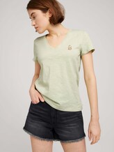 T-Shirt mit Bio-Baumwolle - Frauen - light dusty green T-Shirt mit Bio-Baumwolle - Frauen - light dusty green - 5 - TOM TAILOR Denim