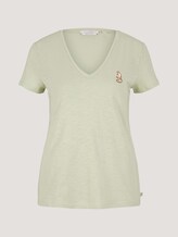 T-Shirt mit Bio-Baumwolle - Frauen - light dusty green T-Shirt mit Bio-Baumwolle - Frauen - light dusty green - 7 - TOM TAILOR Denim