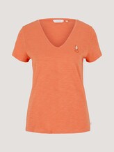 T-Shirt mit Bio-Baumwolle - Frauen - sundown coral T-Shirt mit Bio-Baumwolle - Frauen - sundown coral - 7 - TOM TAILOR Denim
