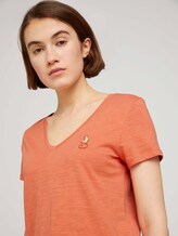 T-Shirt mit Bio-Baumwolle - Frauen - sundown coral T-Shirt mit Bio-Baumwolle - Frauen - sundown coral - 9 - TOM TAILOR Denim