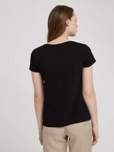 Print T-Shirt mit Bio-Baumwolle - Frauen - deep black Print T-Shirt mit Bio-Baumwolle - Frauen - deep black - 2 - TOM TAILOR Denim
