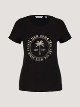 Print T-Shirt mit Bio-Baumwolle - Frauen - deep black Print T-Shirt mit Bio-Baumwolle - Frauen - deep black - 7 - TOM TAILOR Denim