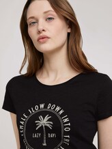 Print T-Shirt mit Bio-Baumwolle - Frauen - deep black Print T-Shirt mit Bio-Baumwolle - Frauen - deep black - 9 - TOM TAILOR Denim
