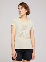 Print T-Shirt mit Bio-Baumwolle - Frauen - soft creme beige Print T-Shirt mit Bio-Baumwolle - Frauen - soft creme beige - 1 - TOM TAILOR Denim