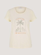 Print T-Shirt mit Bio-Baumwolle - Frauen - soft creme beige Print T-Shirt mit Bio-Baumwolle - Frauen - soft creme beige - 7 - TOM TAILOR Denim