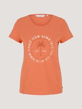 Print T-Shirt mit Bio-Baumwolle - Frauen - sundown coral Print T-Shirt mit Bio-Baumwolle - Frauen - sundown coral - 7 - TOM TAILOR Denim