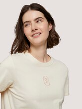 Print T-Shirt mit Bio-Baumwolle - Frauen - soft creme beige Print T-Shirt mit Bio-Baumwolle - Frauen - soft creme beige - 9 - TOM TAILOR Denim