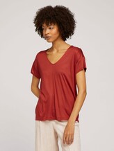 T-Shirt mit V-Ausschnitt - Frauen - Rooibos Orange T-Shirt mit V-Ausschnitt - Frauen - Rooibos Orange - 1 - Mine to five