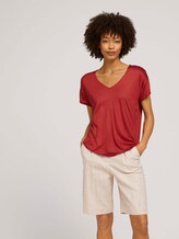 T-Shirt mit V-Ausschnitt - Frauen - Rooibos Orange T-Shirt mit V-Ausschnitt - Frauen - Rooibos Orange - 5 - Mine to five