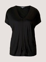 T-Shirt mit V-Ausschnitt - Frauen - deep black T-Shirt mit V-Ausschnitt - Frauen - deep black - 7 - Mine to five