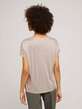 T-Shirt mit V-Ausschnitt - Frauen - cream toffee melange T-Shirt mit V-Ausschnitt - Frauen - cream toffee melange - 2 - Mine to five