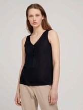 Fließendes Top mit Knopfleiste - Frauen - deep black Fließendes Top mit Knopfleiste - Frauen - deep black - 1 - TOM TAILOR Denim
