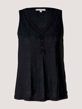 Fließendes Top mit Knopfleiste - Frauen - deep black Fließendes Top mit Knopfleiste - Frauen - deep black - 7 - TOM TAILOR Denim