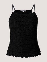 Rüschen Top mit Spaghettiträgern - Frauen - deep black Rüschen Top mit Spaghettiträgern - Frauen - deep black - 7 - TOM TAILOR Denim