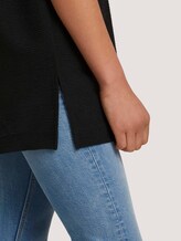 Langes T-Shirt mit Schlitzen - Frauen - deep black Langes T-Shirt mit Schlitzen - Frauen - deep black - 9 - TOM TAILOR Denim