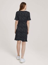 gemustertes Mini Wickelkleid - Frauen - black minimal flower print gemustertes Mini Wickelkleid - Frauen - black minimal flower print - 2 - TOM TAILOR Denim