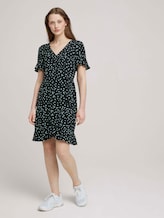 gemustertes Mini Wickelkleid - Frauen - black minimal flower print gemustertes Mini Wickelkleid - Frauen - black minimal flower print - 3 - TOM TAILOR Denim