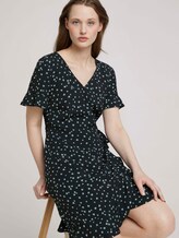 gemustertes Mini Wickelkleid - Frauen - black minimal flower print gemustertes Mini Wickelkleid - Frauen - black minimal flower print - 5 - TOM TAILOR Denim