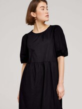 Volant Midikleid mit Bio-Baumwolle - Frauen - deep black Volant Midikleid mit Bio-Baumwolle - Frauen - deep black - 9 - TOM TAILOR Denim
