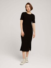 Midikleid mit Rippstruktur - Frauen - deep black Midikleid mit Rippstruktur - Frauen - deep black - 3 - TOM TAILOR Denim
