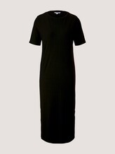 Midikleid mit Rippstruktur - Frauen - deep black Midikleid mit Rippstruktur - Frauen - deep black - 7 - TOM TAILOR Denim