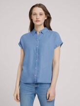 Jeansbluse mit TENCEL™ - Frauen - Used Light Stone Blue Denim Jeansbluse mit TENCEL™ - Frauen - Used Light Stone Blue Denim - 1 - TOM TAILOR Denim