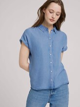 Jeansbluse mit TENCEL™ - Frauen - Used Light Stone Blue Denim Jeansbluse mit TENCEL™ - Frauen - Used Light Stone Blue Denim - 5 - TOM TAILOR Denim